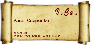 Vass Cseperke névjegykártya